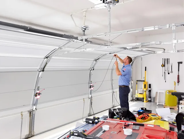 Garage door cable repair service by Portsmouth Garage Door Repair in Portsmouth