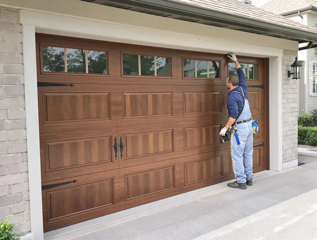 Custom garage door showcase by Portsmouth Garage Door Repair in Portsmouth