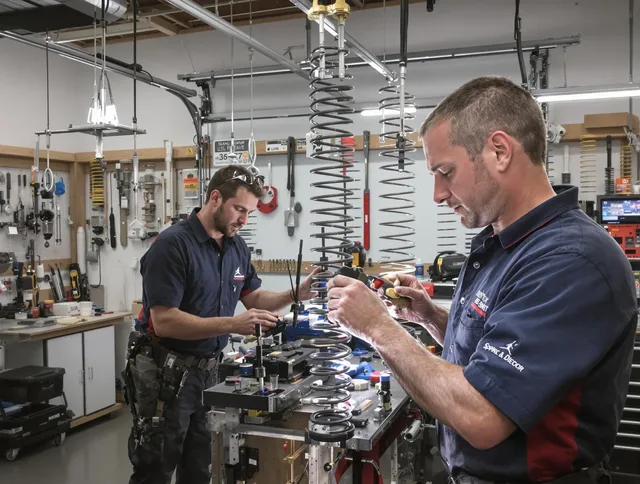 Garage door spring repair service by Portsmouth Garage Door Repair in Portsmouth